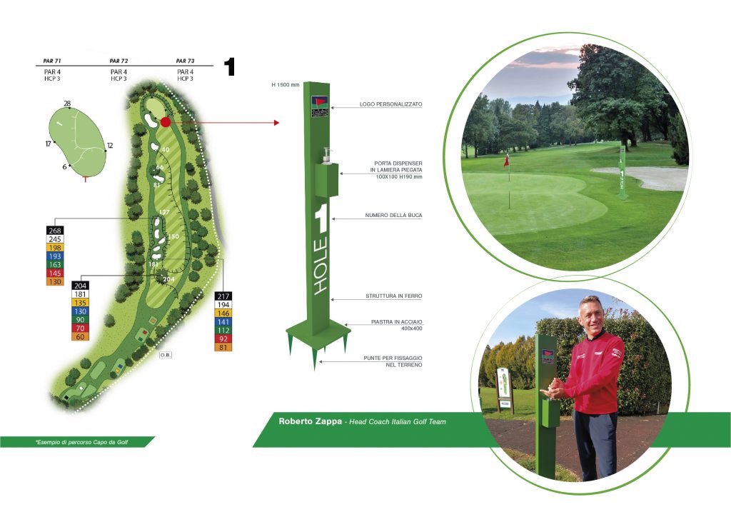 Colonnina igienizzante easy golf