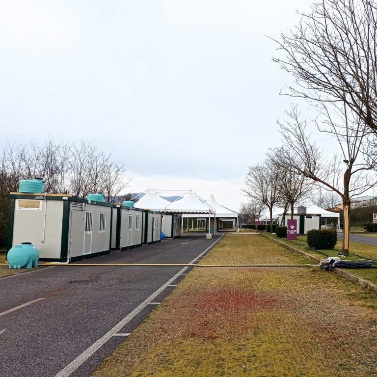 Eurostands allestisce il Drive in vaccinale di valmontone